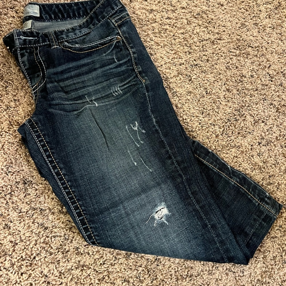 Maurices Denim Wide Leg Capris  9/10